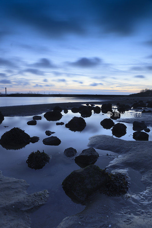 neuwe Waterweg河沿岸多变的海景